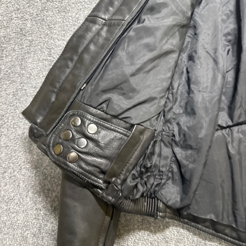 VTG Marsee Leather Jacket Men's Sz 38 Small Full Zip Motorcycle Grunge Black - Picture 14 of 16